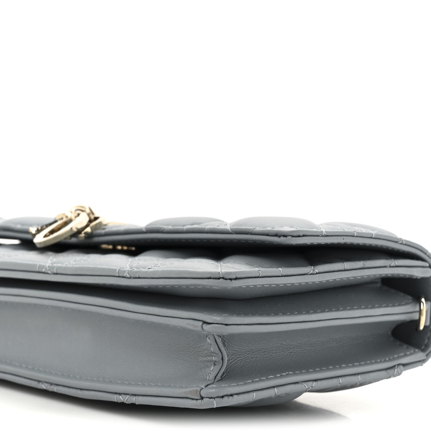 Lambskin Cannage Mini My Dior Top Handle Clutch Cloud Blue