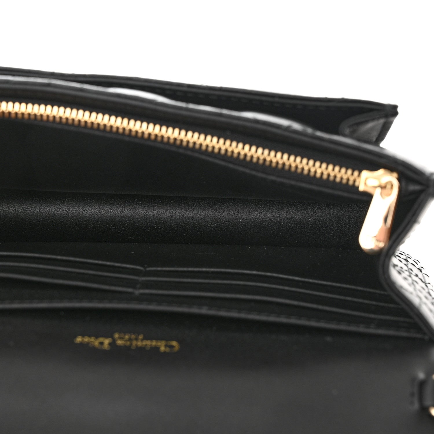 Christian Dior Lambskin Cannage Miss Dior Chain Pouch Black 5 of 11