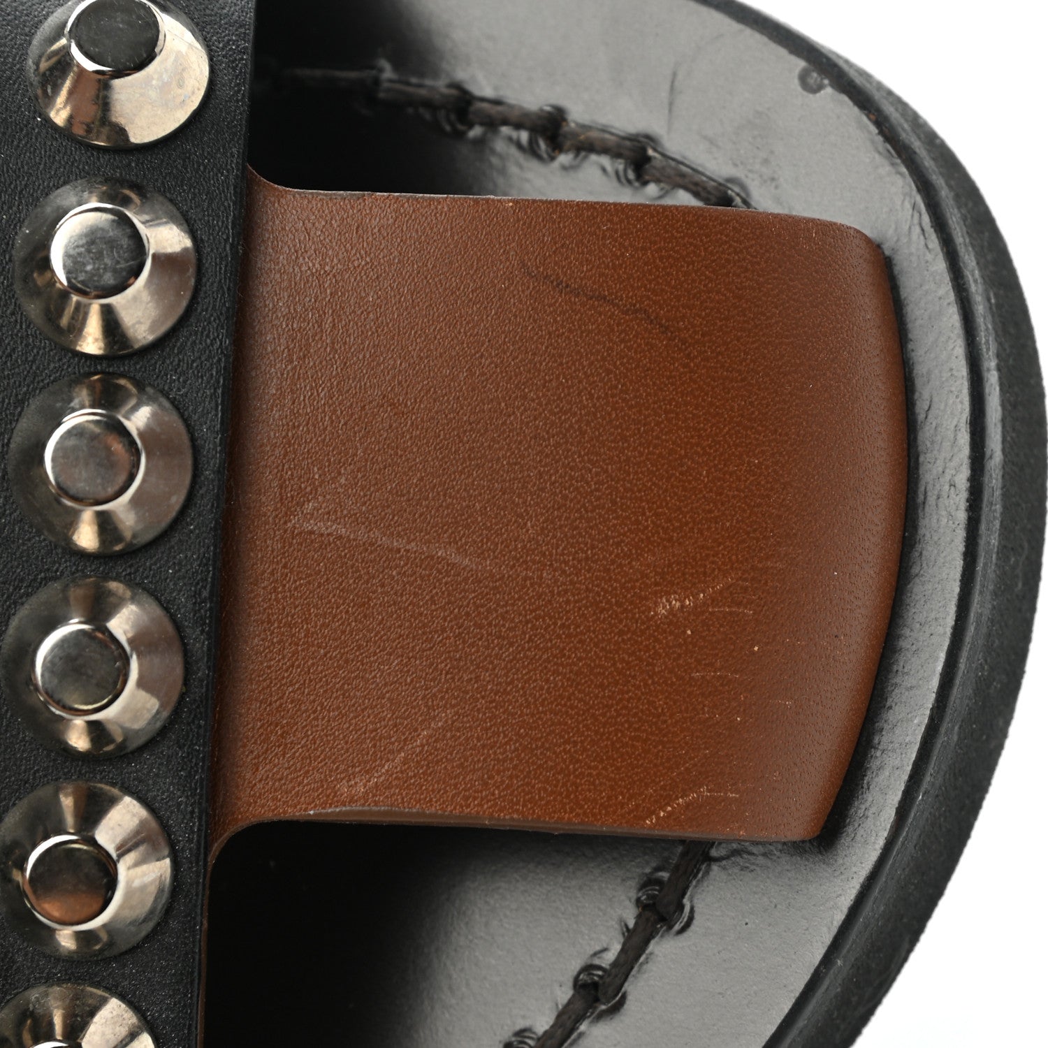 Prada Calfskin Studded Mens Nova Sandals 8 Brown 10 of 10