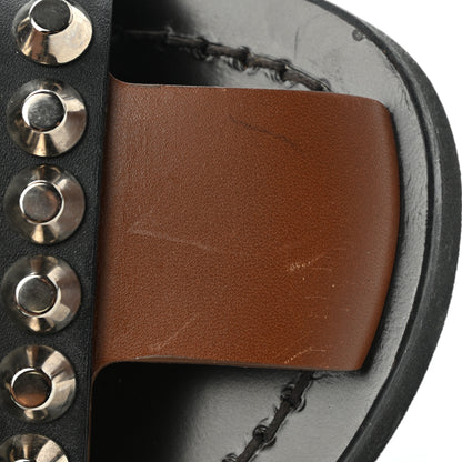 Prada Calfskin Studded Mens Nova Sandals 8 Brown 10 of 10