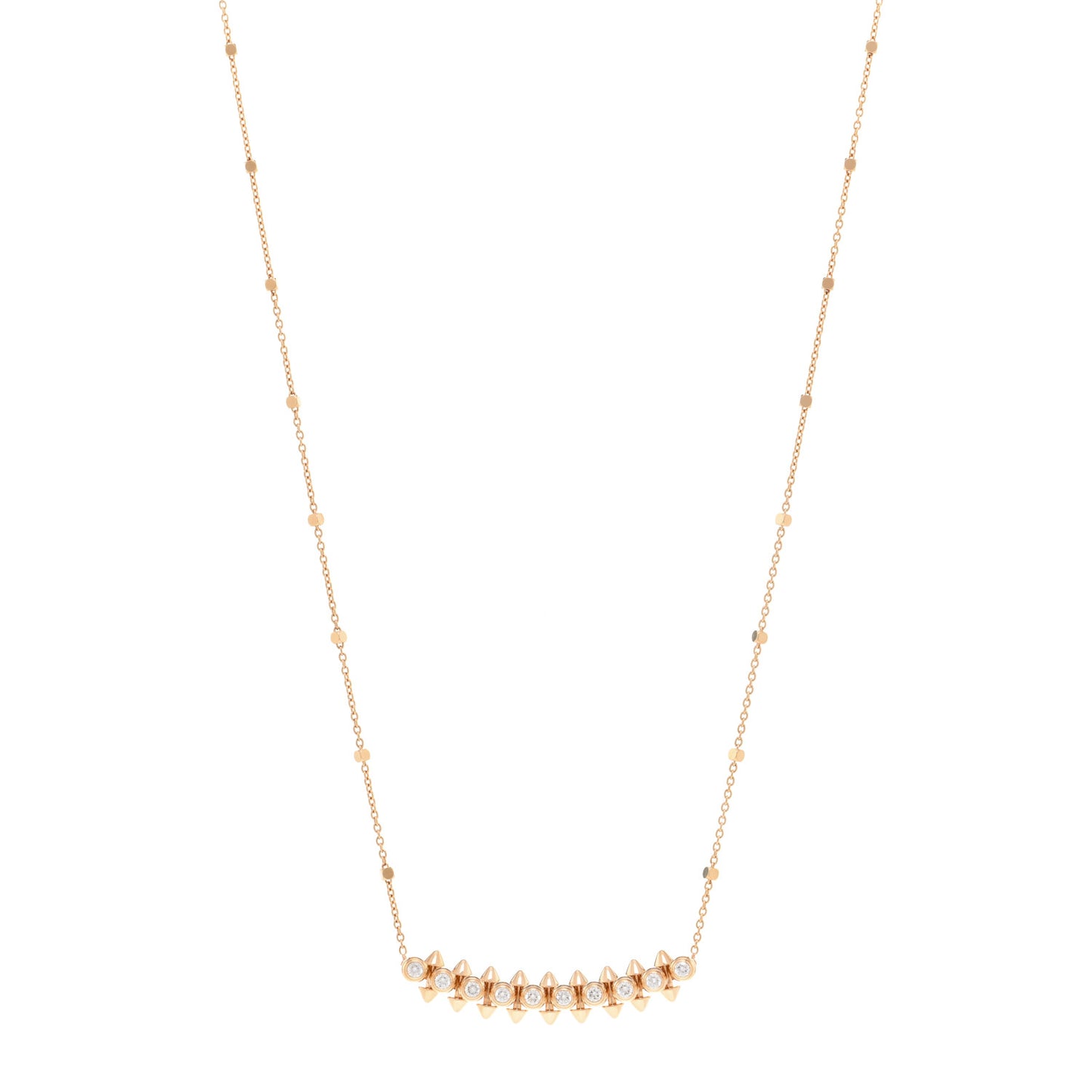 18K Pink Gold Diamond Clash de Cartier Necklace