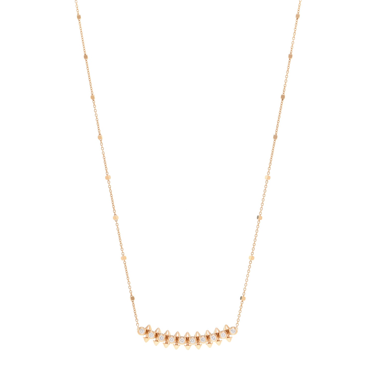 Cartier 18K Pink Gold Diamond Clash de Cartier Necklace 1 of 5