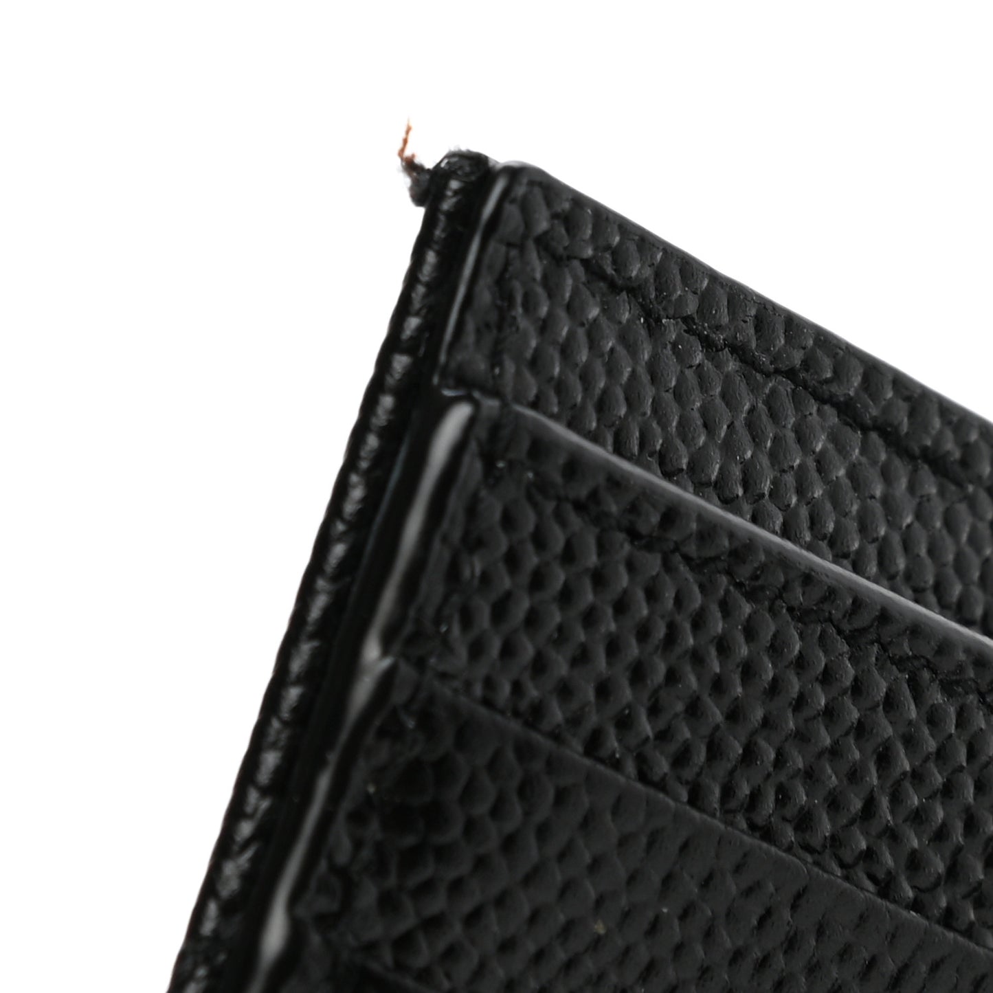 Grain De Poudre Matelasse Chevron Monogram Zipped Two-Part Wallet Black