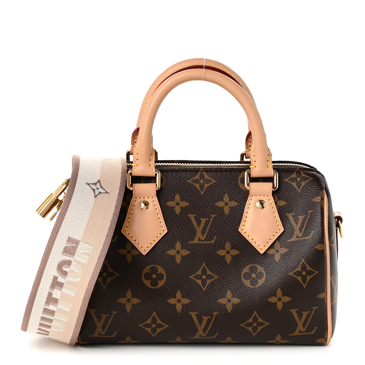 Louis Vuitton Monogram Speedy Bandouliere 20 Beige 1 of 9