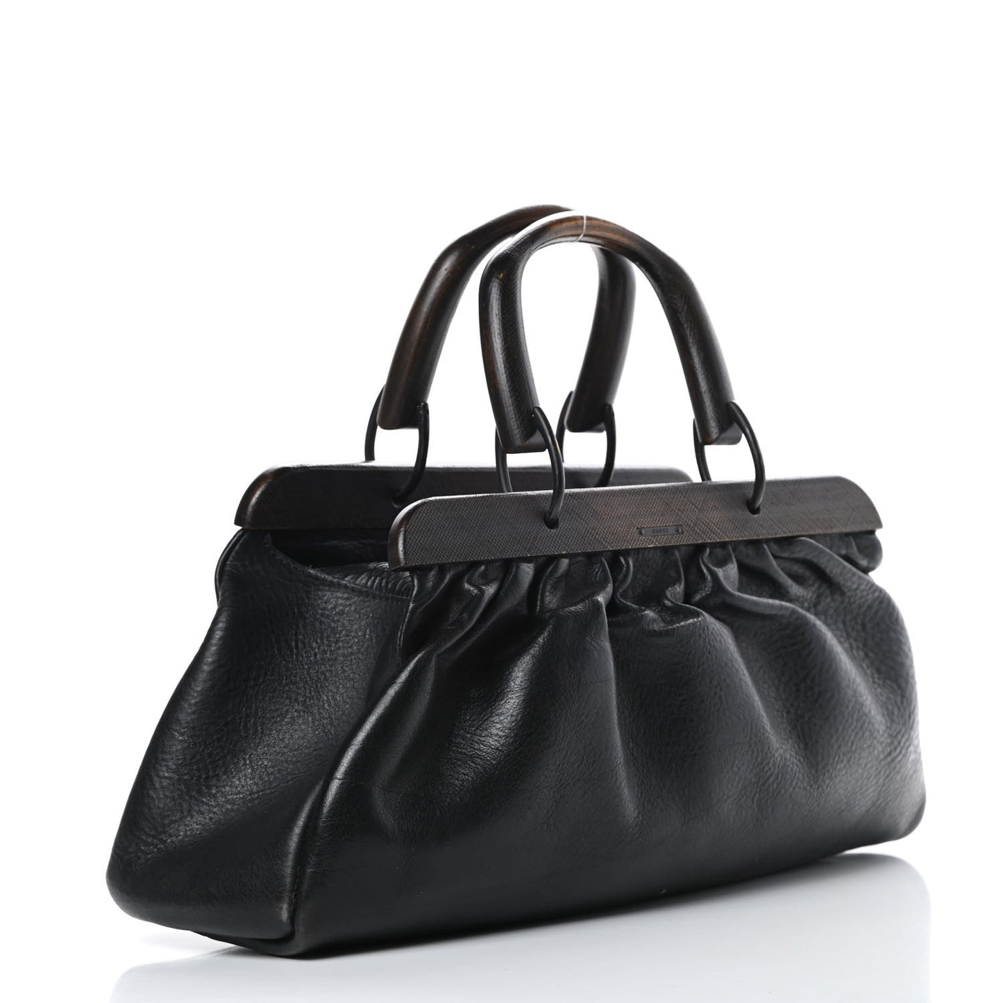Buffalo Wood Handle Doctor Bag Black