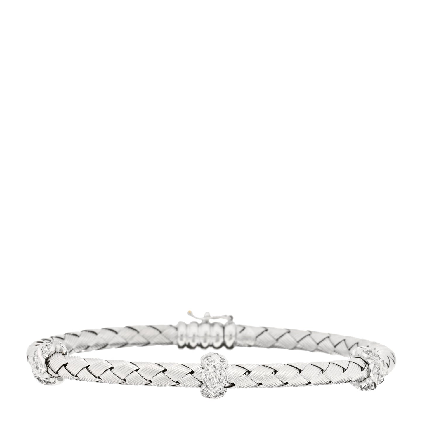 18K White Gold Diamond Primavera Bangle Bracelet