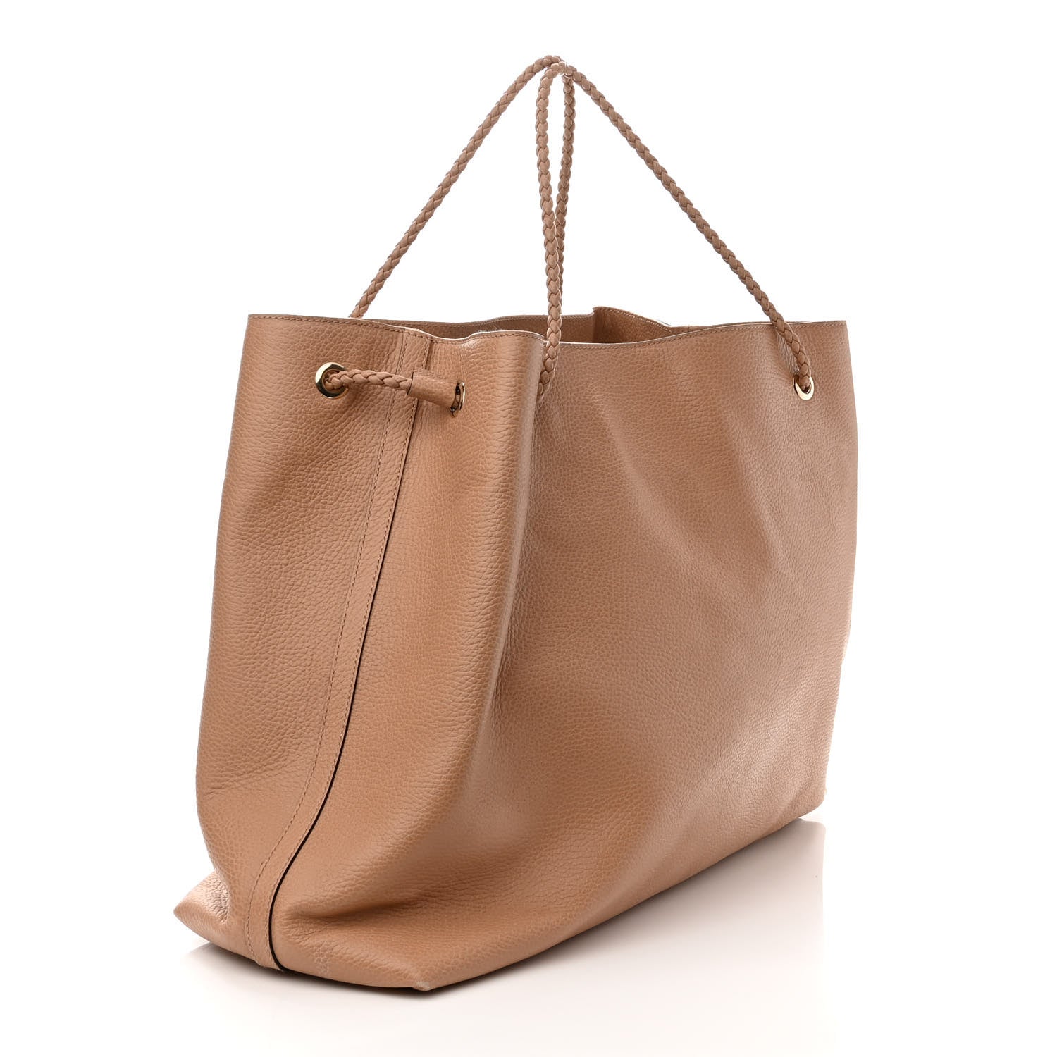 Gucci Calfskin Large Gifford Braided Handle Tote Rose Beige 3 of 12