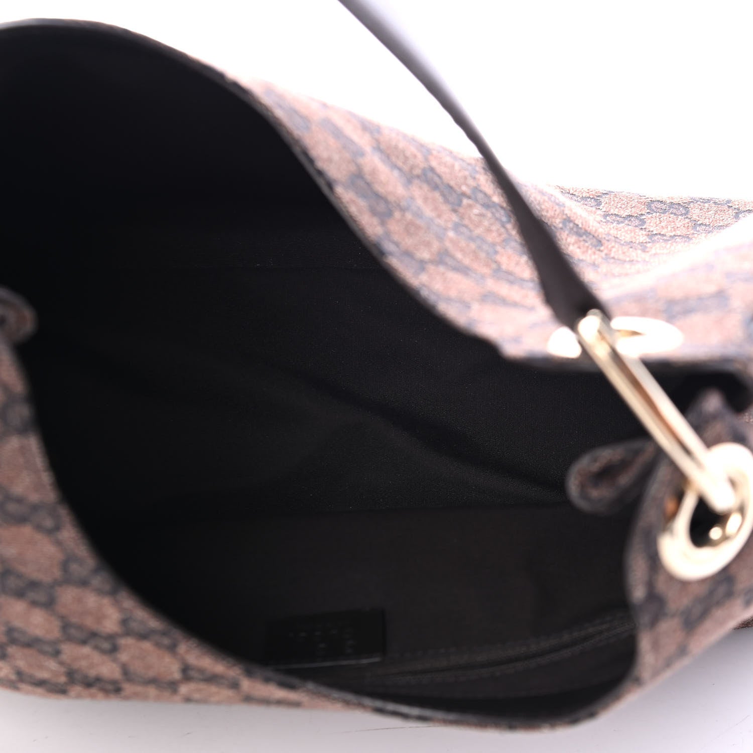 Gucci Denim Monogram Hobo Brown 4 of 4