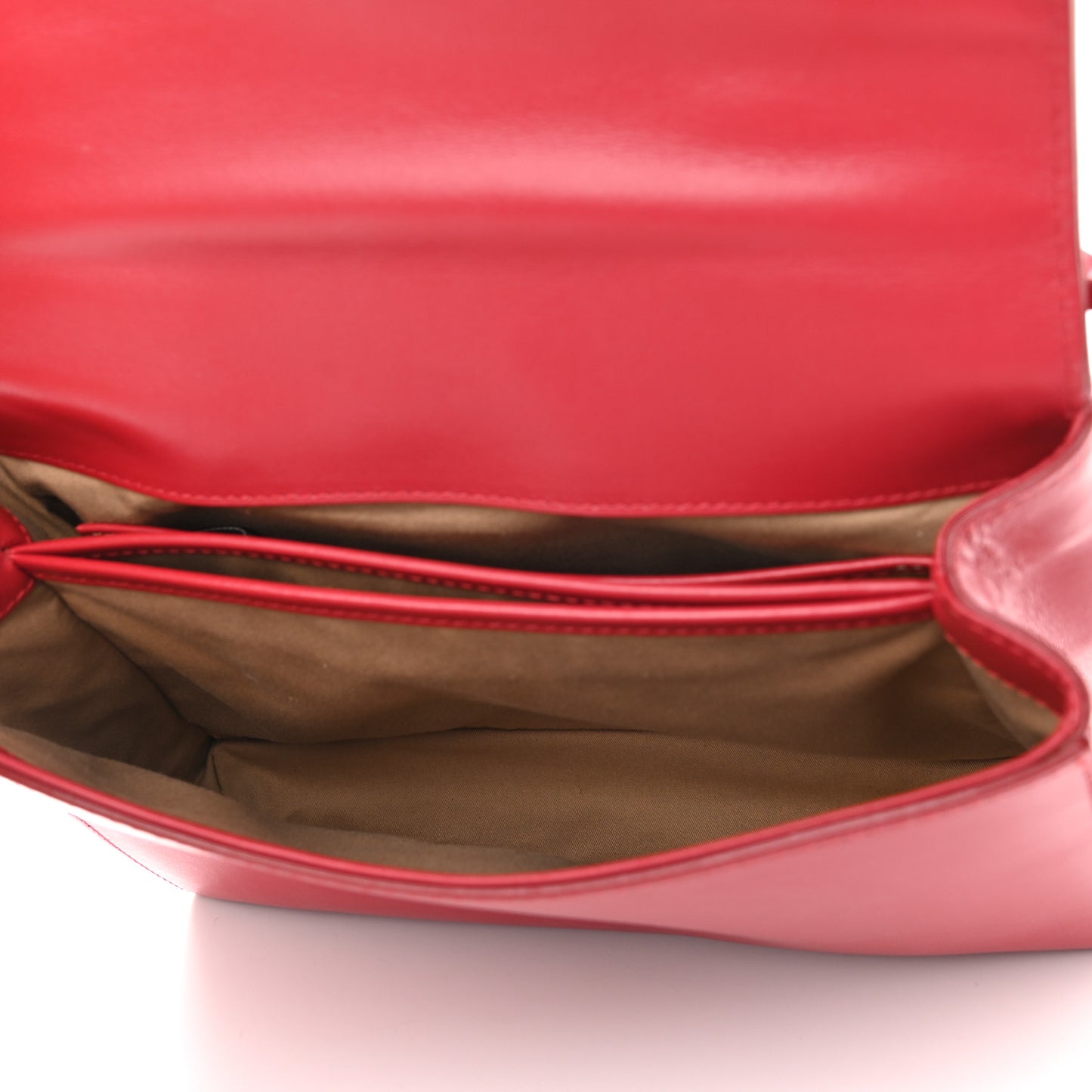 Smooth Calfskin Studded Lockett Shoulder Bag Red