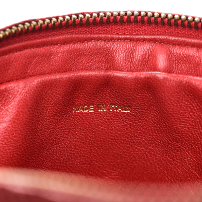 Chanel Lizard Quilted Small Tassel Camera Case Burgundy 6 of 10