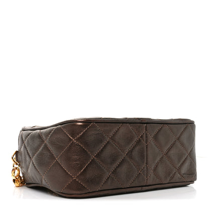Chanel Metallic Lambskin Quilted Tassel Camera Case Bronze 4 of 11
