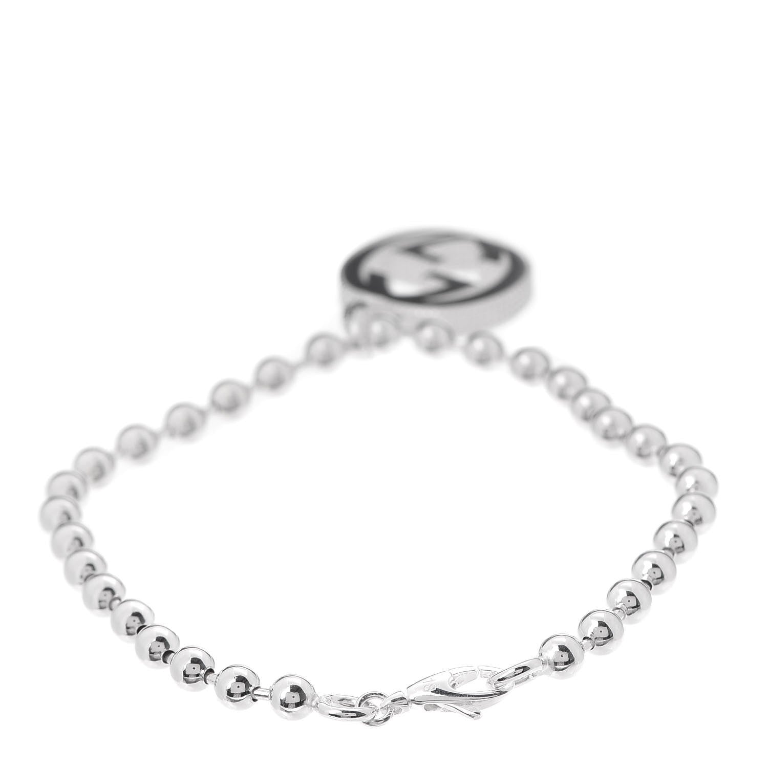Gucci Sterling Silver Interlocking GG Charm Bracelet 3 of 6