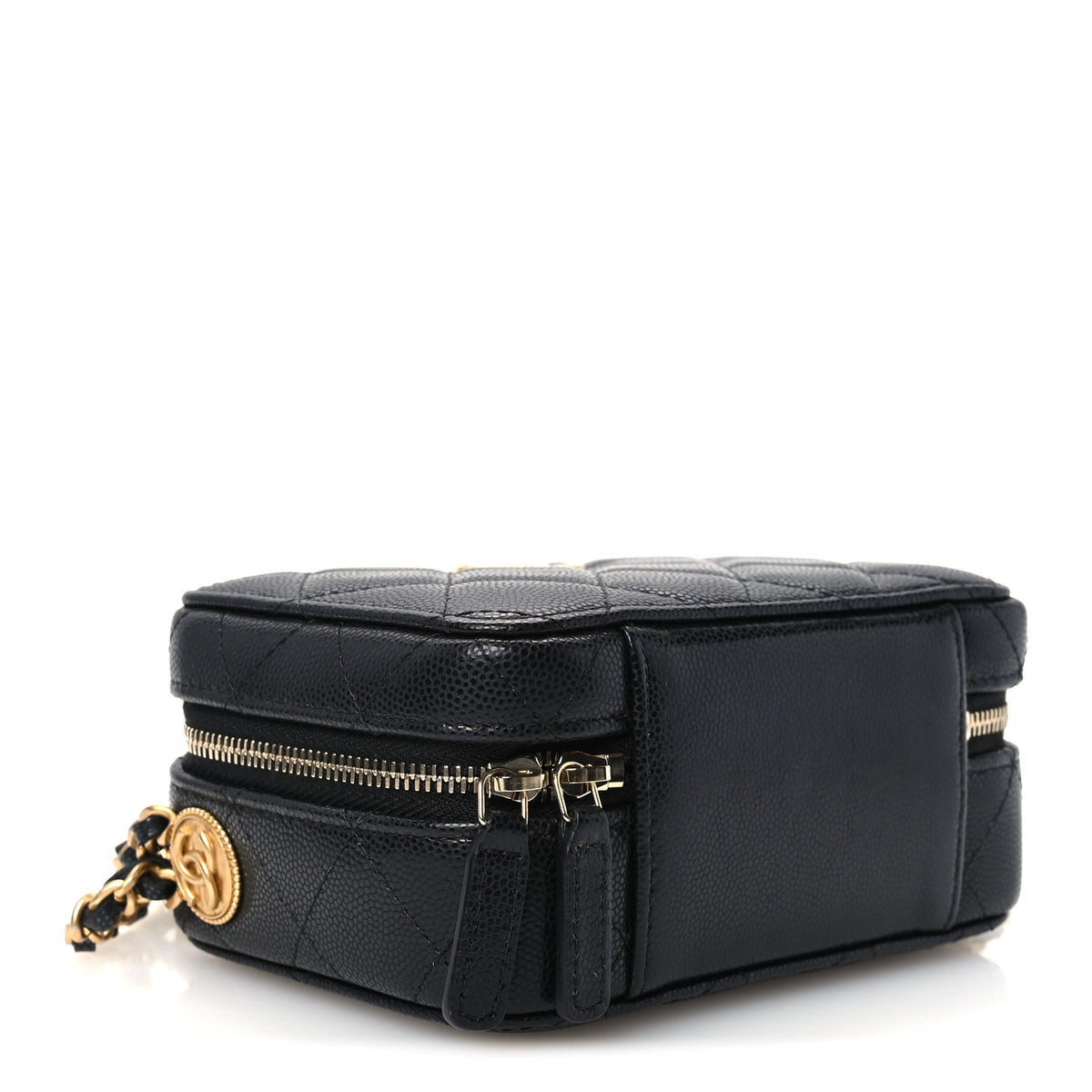 Chanel Caviar Quilted Twist Your Buttons Clutch With Chain Black 4 of 11