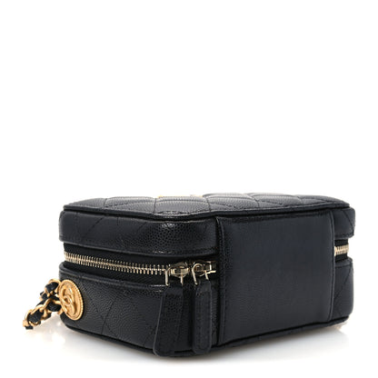 Chanel Caviar Quilted Twist Your Buttons Clutch With Chain Black 4 of 11