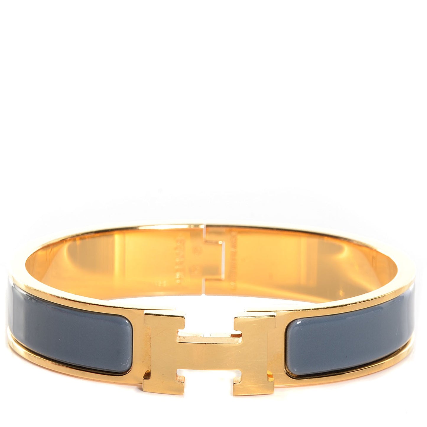 Enamel Narrow Clic Clac H Bracelet PM Slate