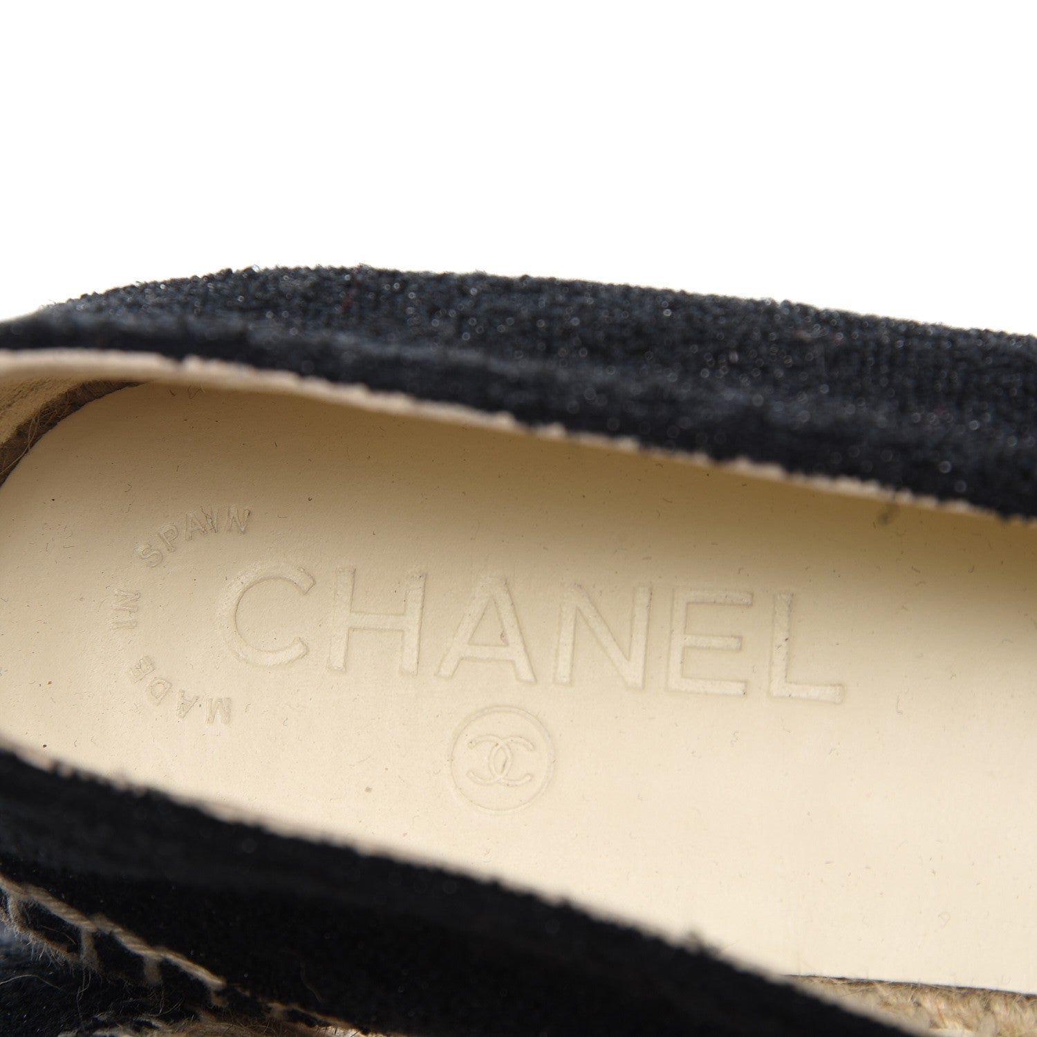 Chanel Fabric Patent Calfskin CC Espadrilles 40 Black 11 of 12
