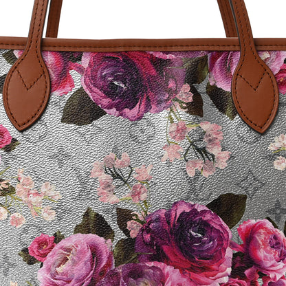 Louis Vuitton Metallic Monogram LV Garden Neverfull MM Silver 8 of 11