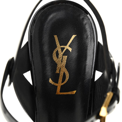 Saint Laurent Patent Tribute 105 Platform Sandals 38.5 Black 7 of 8
