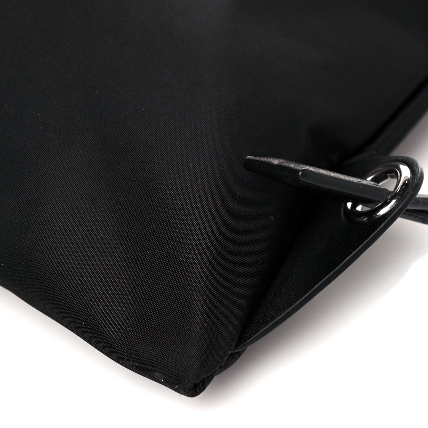 Nylon VLogo Drawstring Backpack Black