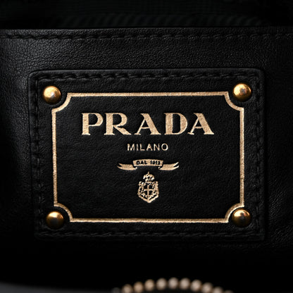 Prada Soft Calf Shopping Satchel Black 6 of 12