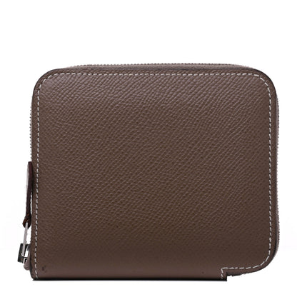 Hermes Epsom Silk'in Compact Wallet Etoupe 1 of 9
