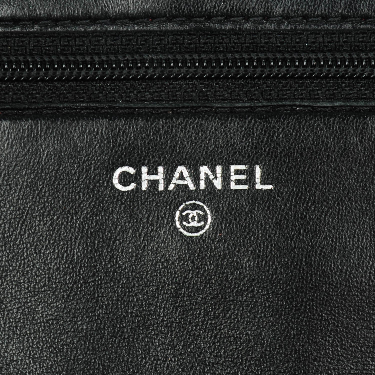 Chanel Lambskin Quilted Wallet On Chain WOC Black 6 of 9