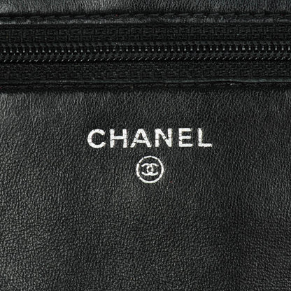 Chanel Lambskin Quilted Wallet On Chain WOC Black 6 of 9