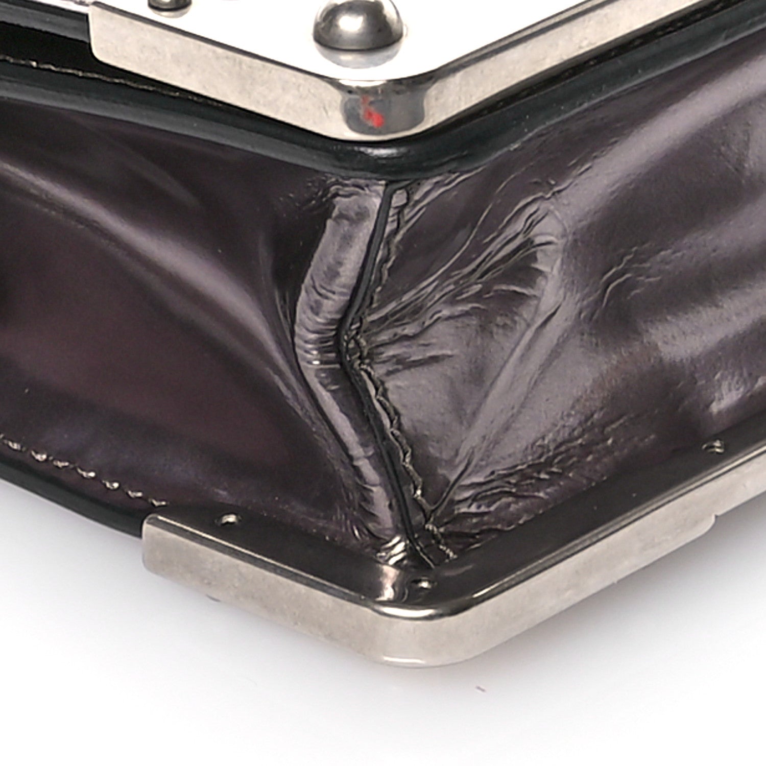 Prada Metallic Vitello Saffiano Cahier Bag Ferro Black 8 of 10