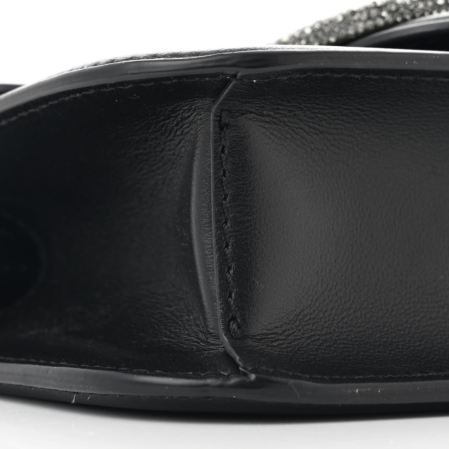 Calfskin Crystal Vlogo Small Loco Shoulder Bag Black