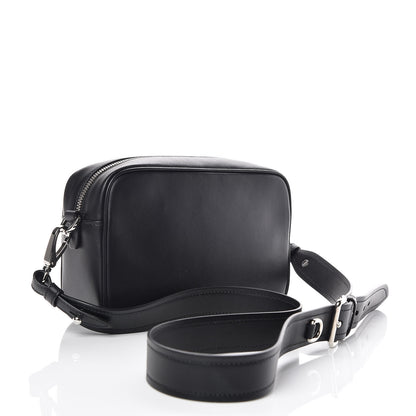 Prada City Calfskin Racing Logo Camera Bag Black Fuxia 3 of 9