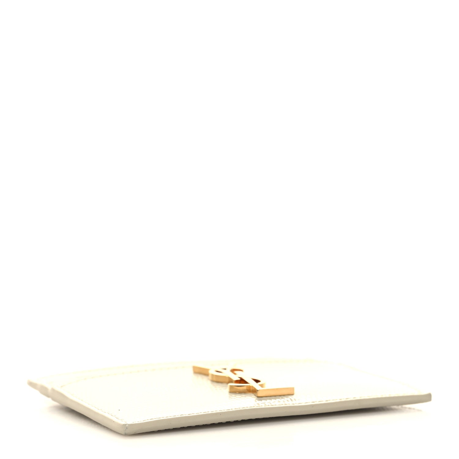 Saint Laurent Lizard Embossed Monogram Credit Card Case Crema Soft 4 of 8
