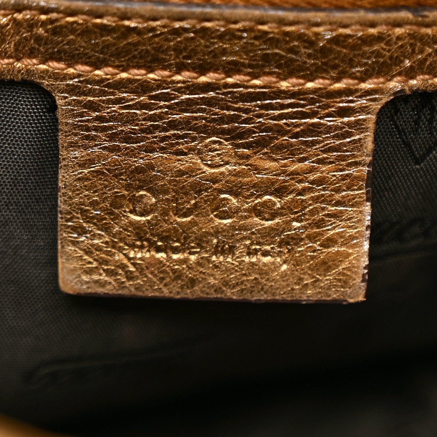 Patent Medium Hysteria Top Handle Bag Gold
