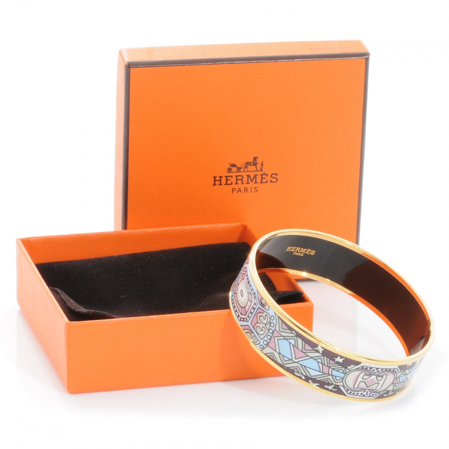 Hermes Enamel Printed Wide Bracelet 70 3 of 6