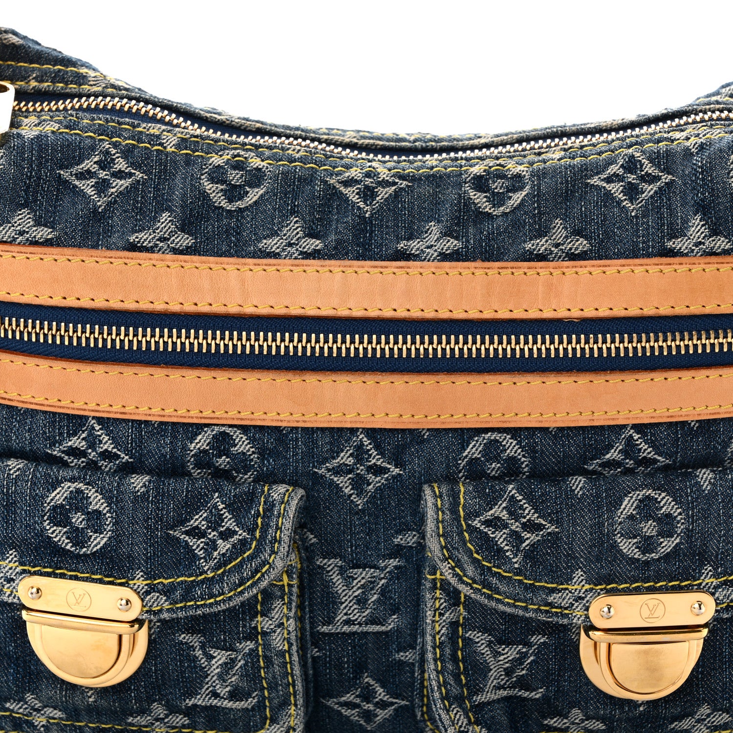 Louis Vuitton Monogram Denim Baggy PM Blue 8 of 12