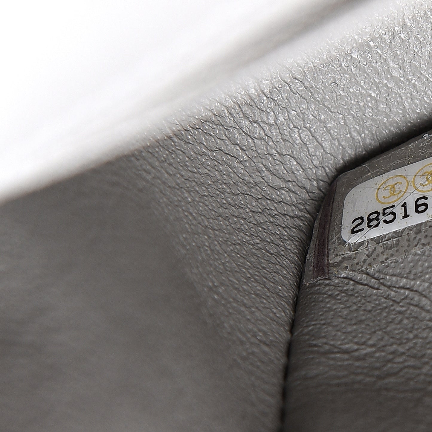 Lambskin Quilted Mini Rectangular Flap Grey