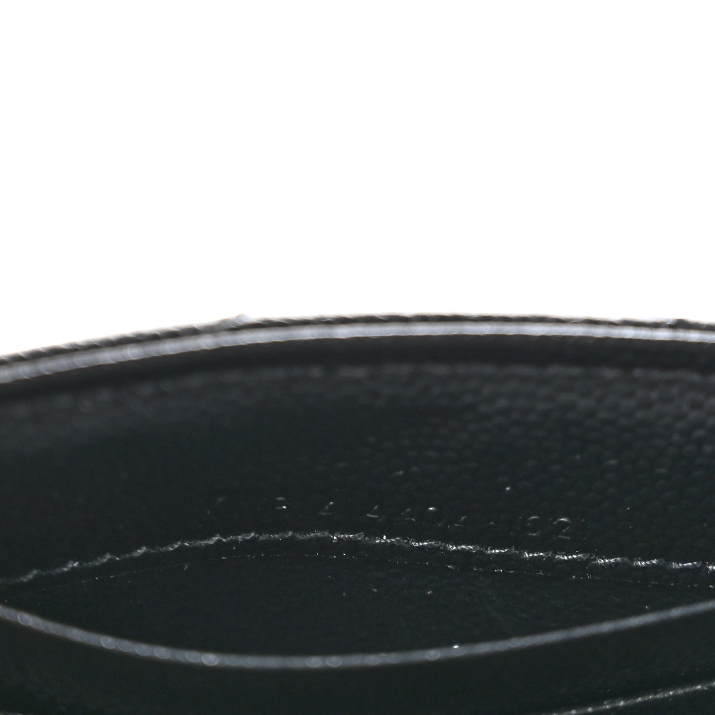 Grain De Poudre Matelasse Chevron Small Monogram Envelope Wallet Black