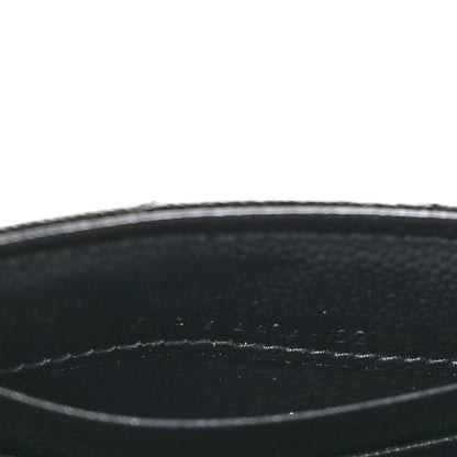 Saint Laurent Grain De Poudre Matelasse Chevron Small Monogram Envelope Wallet Black 7 of 11