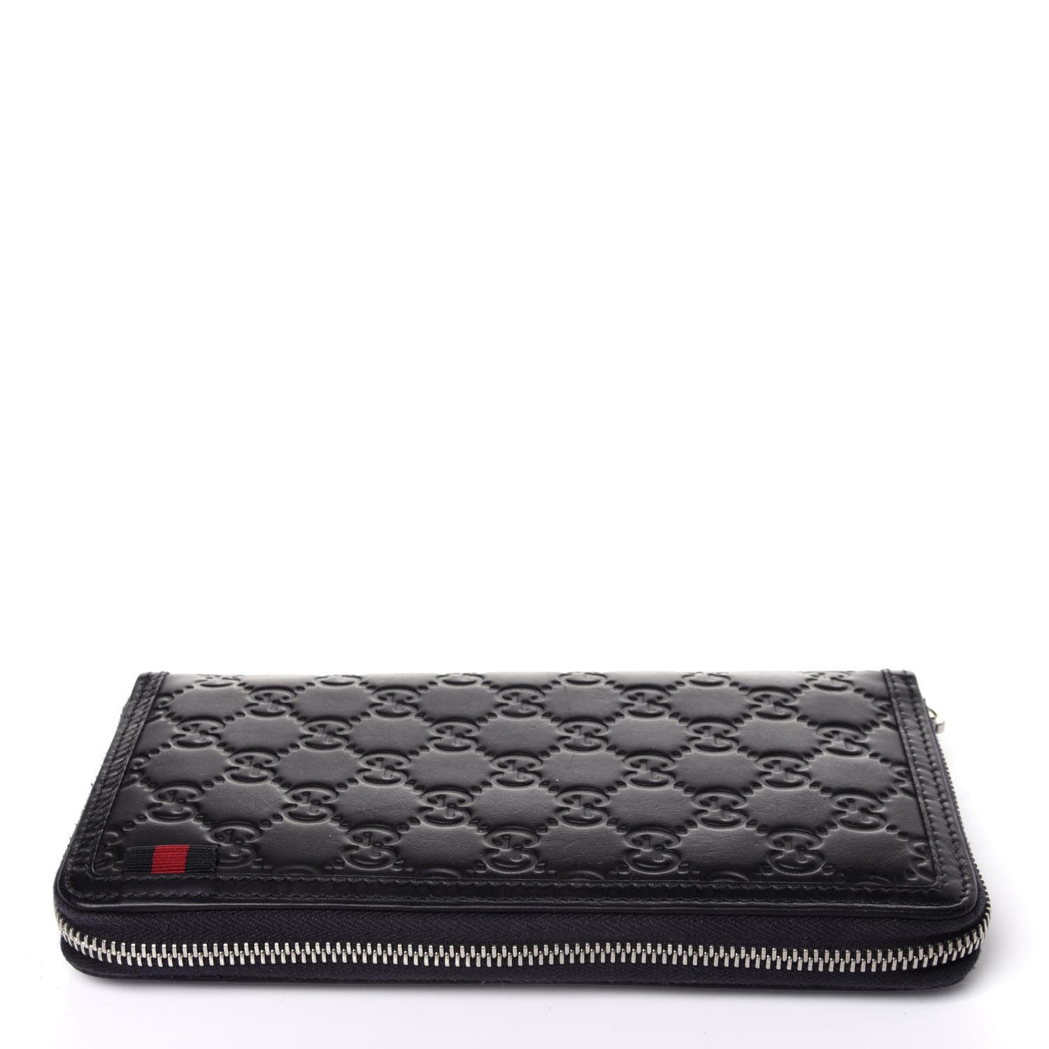 Gucci Guccissima Signature Web Zip Around Organizer Wallet Navy 11 of 12