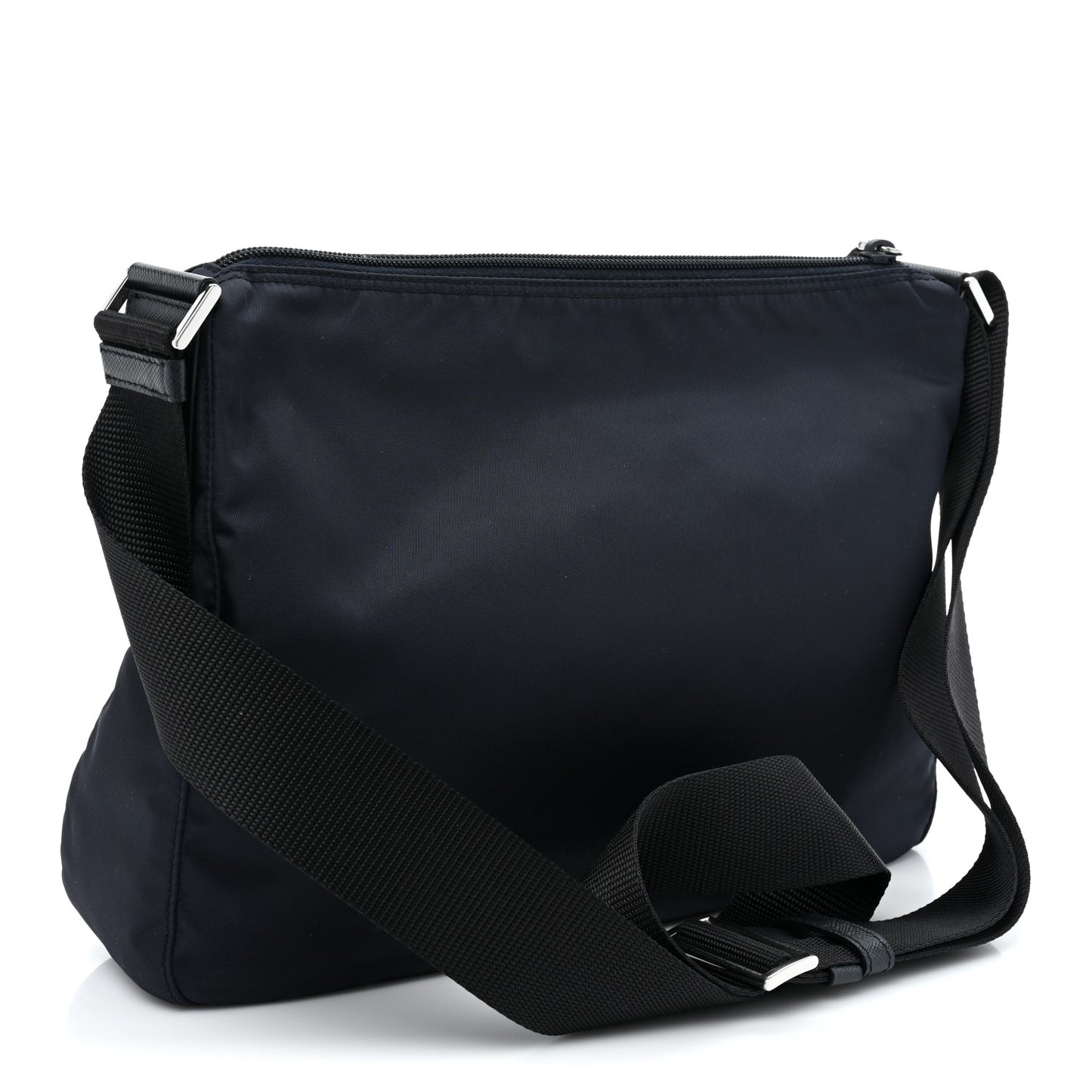 Tessuto Nylon Vela Messenger Bag Blue Black