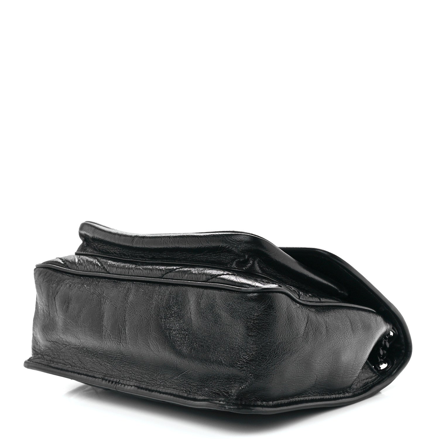 Saint Laurent Crinkled Calfskin Matelasse Monogram Medium Niki Chain Satchel Black 10 of 13
