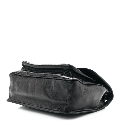 Saint Laurent Crinkled Calfskin Matelasse Monogram Medium Niki Chain Satchel Black 10 of 13