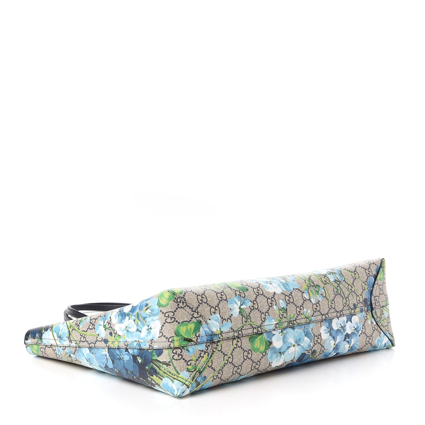 GG Supreme Monogram Blooms Medium Reversible Tote Beige Blue Navy