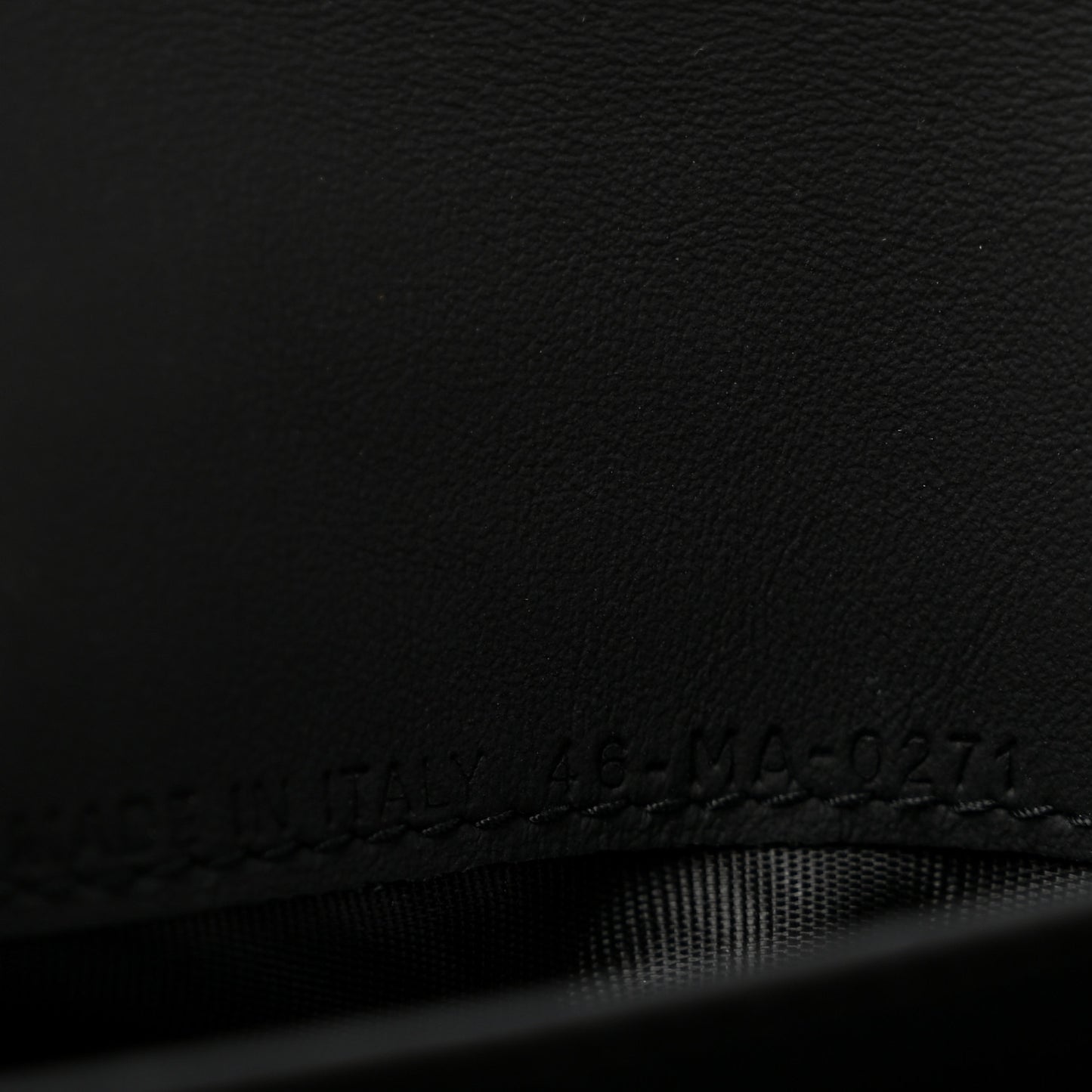 Ultra Matte Calfskin Saddle Chain Wallet Pouch Black