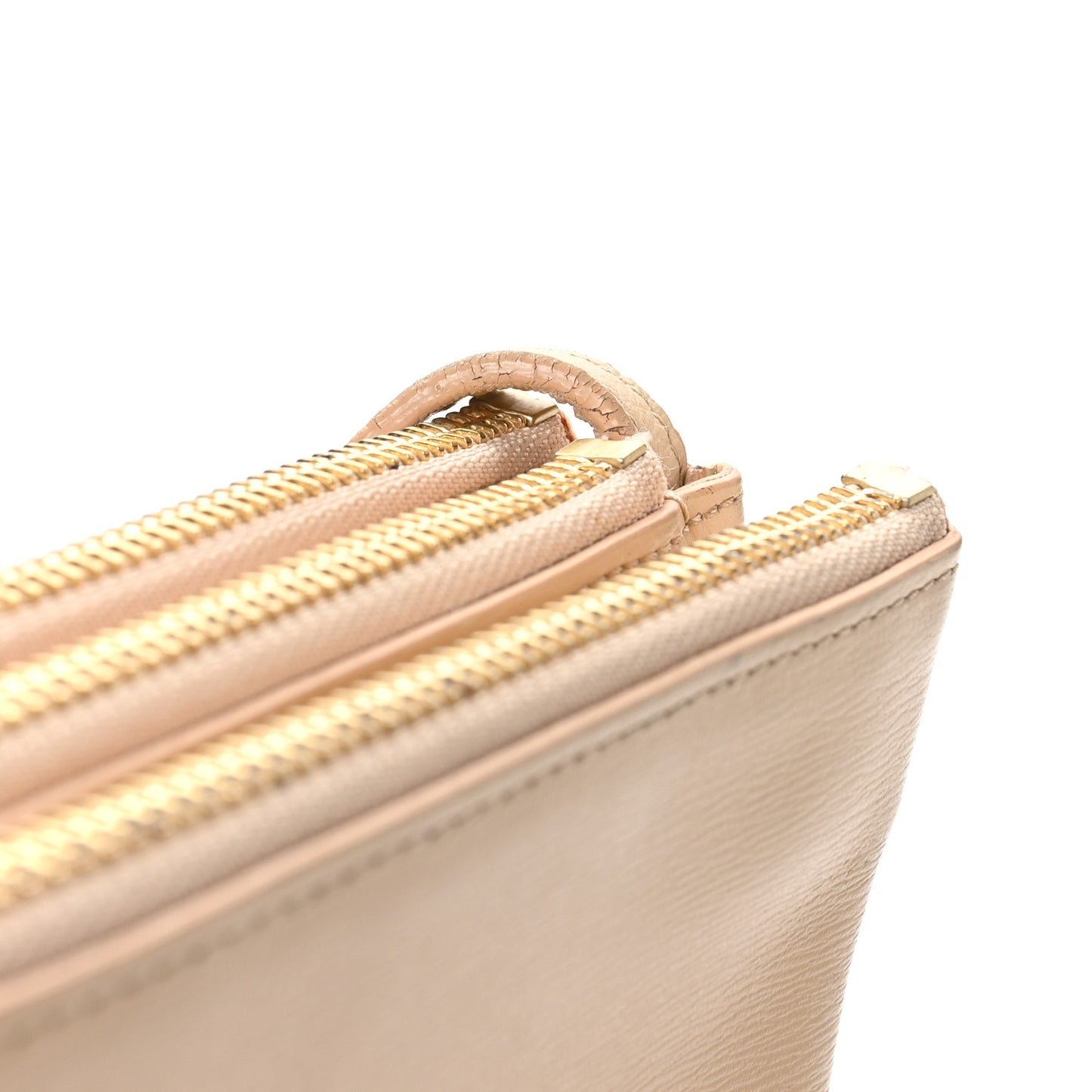 Liege Calfskin Large Trio Crossbody Bag Nude