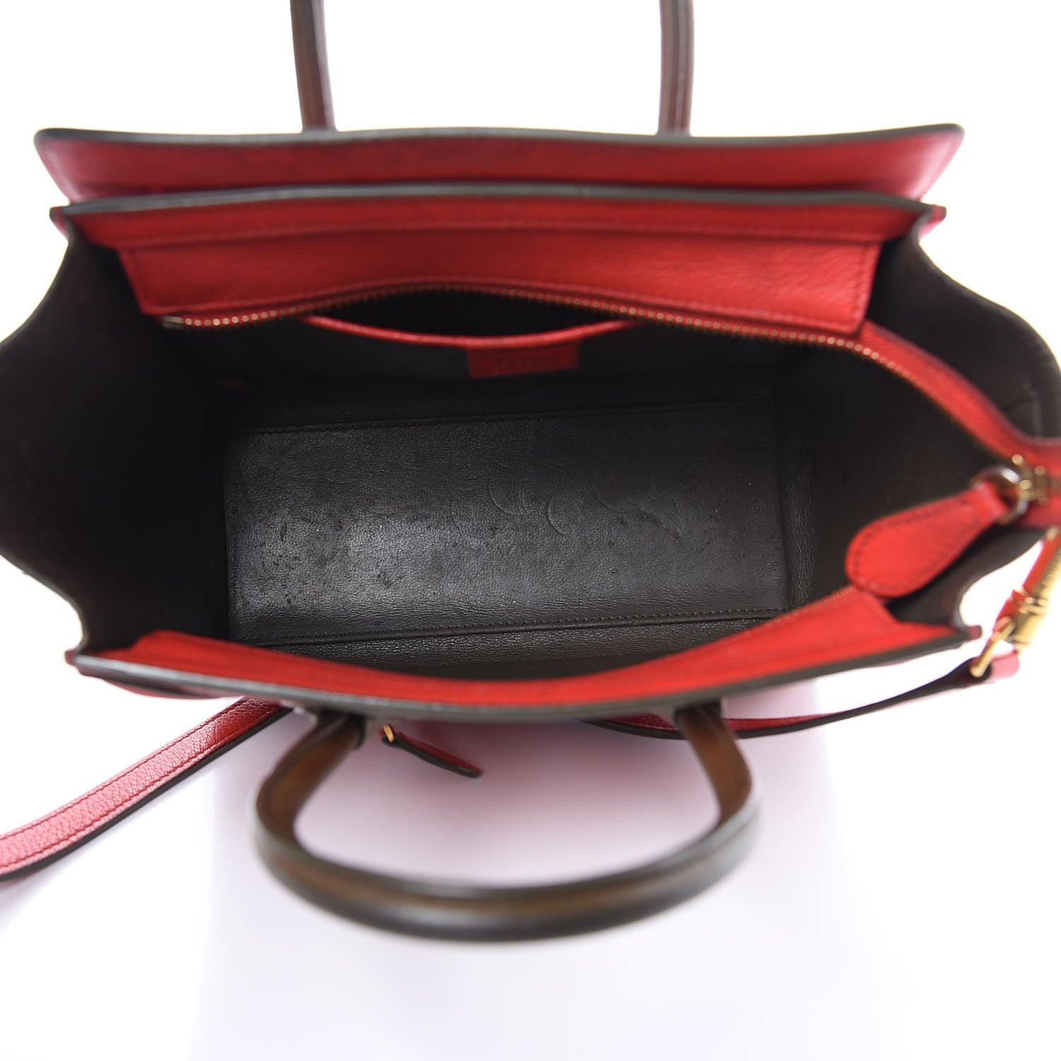 Celine Goatskin Nano Tri-Color Luggage Red 5 of 17