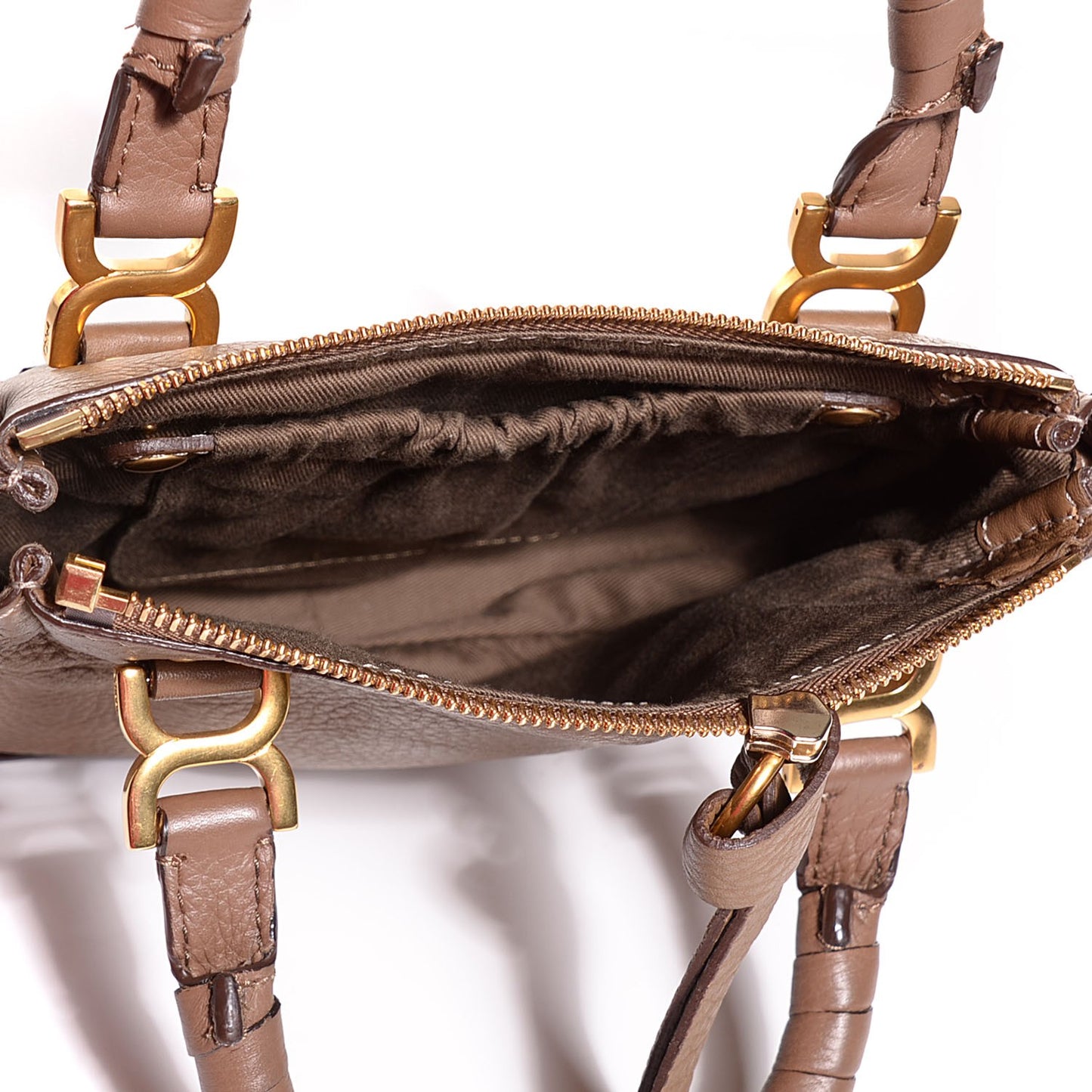 Calfskin Mini Marcie Satchel Khaki