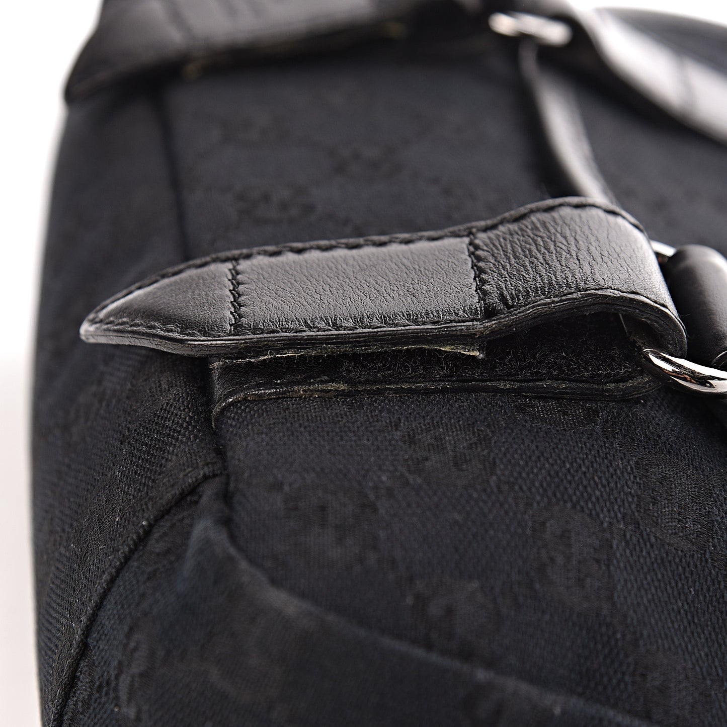 Monogram Small Double Buckle Flap Messenger Bag Black