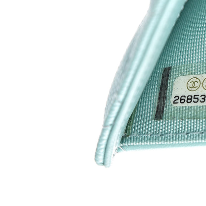 Chanel Caviar Quilted Medium Flap Wallet Light Blue 8 of 12
