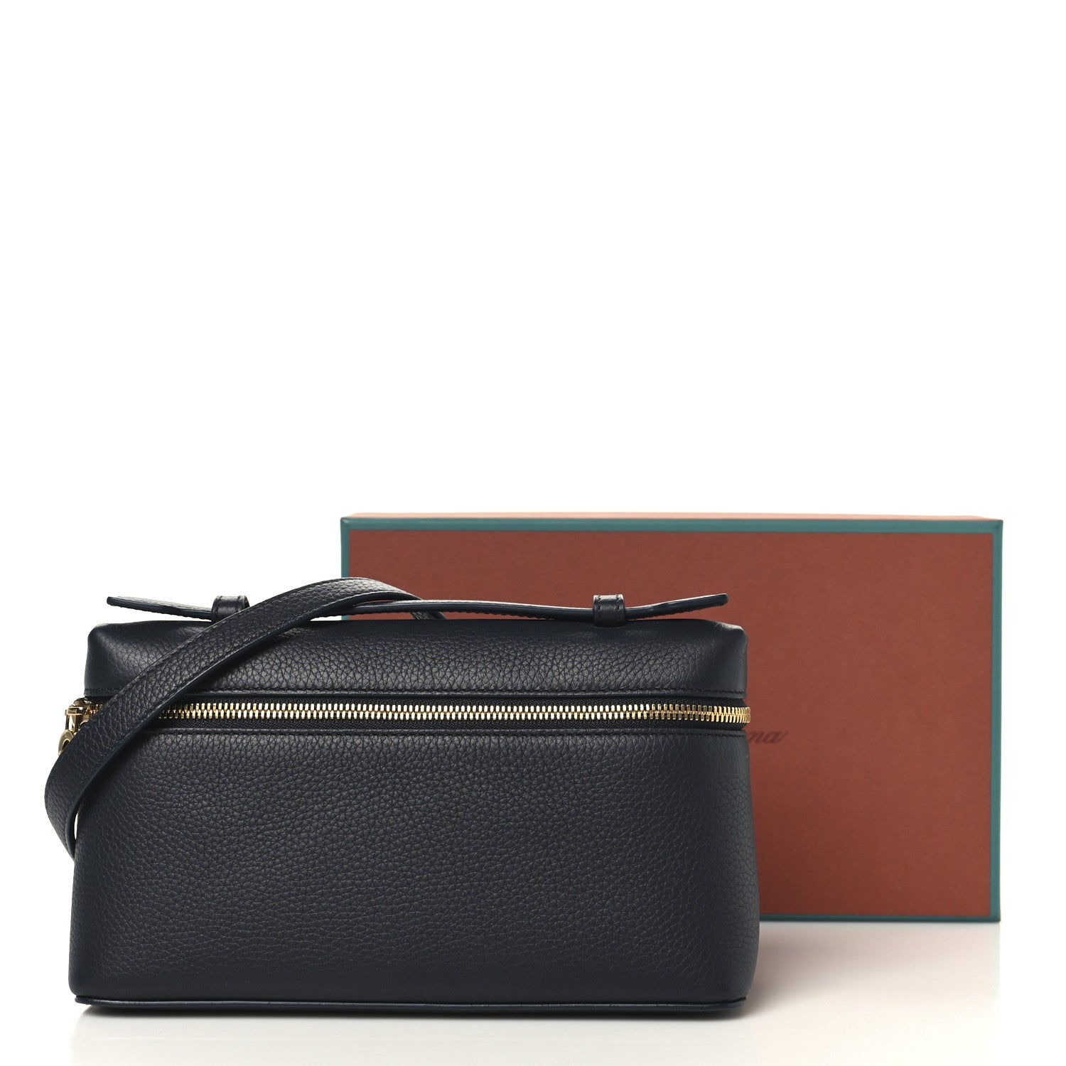 Loro Piana Grained Calfskin L19 Extra Pocket Pouch Navy Blue 10 of 10