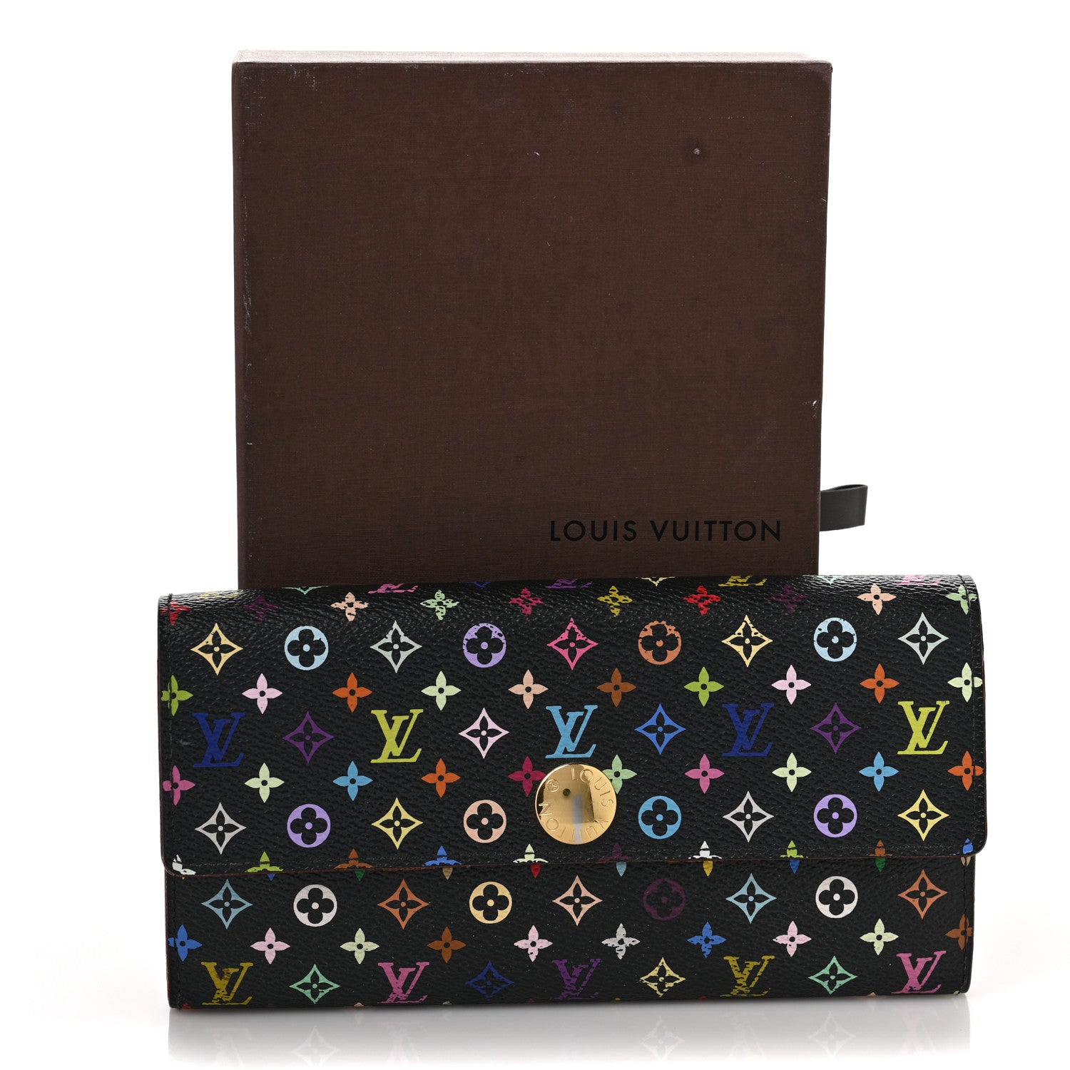 Louis Vuitton Monogram Multicolor Sarah Wallet Black Grenade 7 of 7